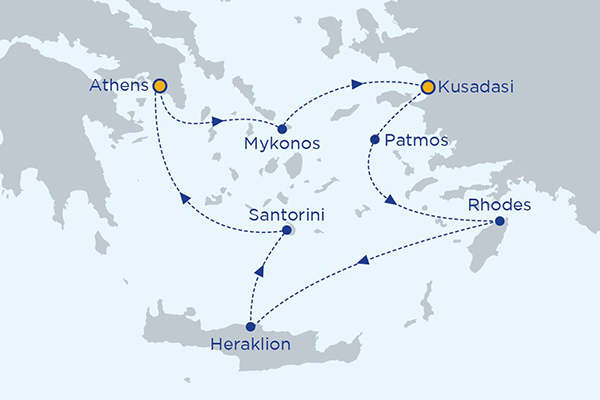 4 Day Greek Island Cruise Iconic Aegean Santorini Mykonos