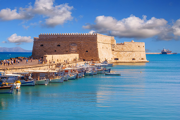 Port Heraklio in Greece