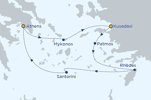 4 Day Mediterranean Cruise map