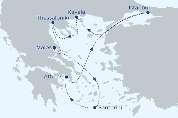 7 Day Greek Island Cruise - Eclectic Aegean map